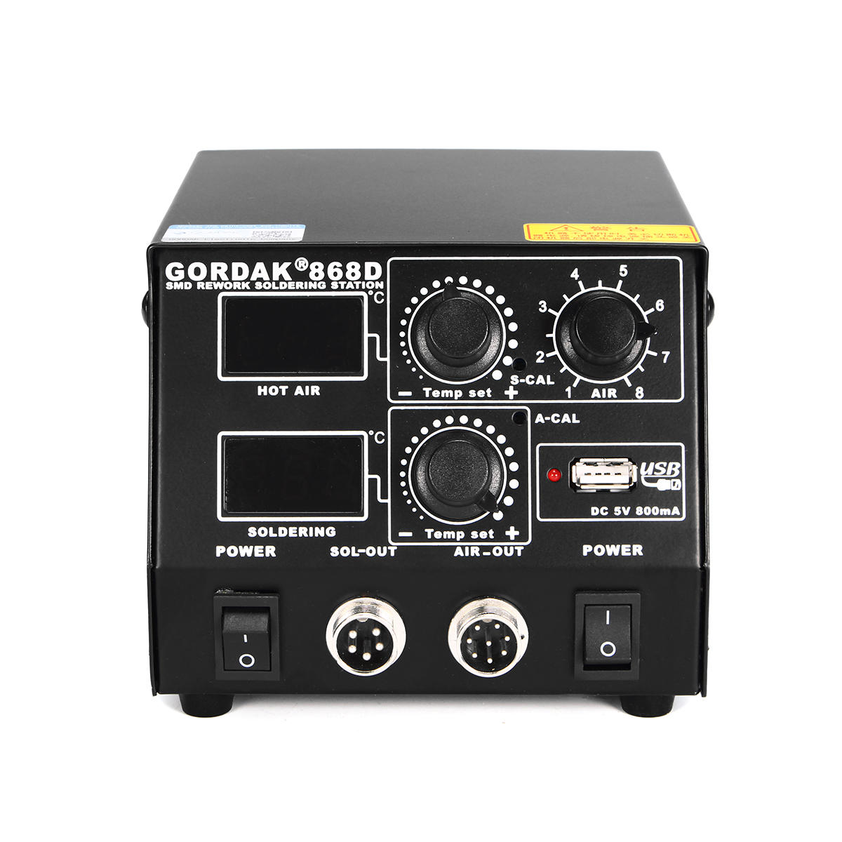 Gordak Double Digital Soldering And Rework Station 868D