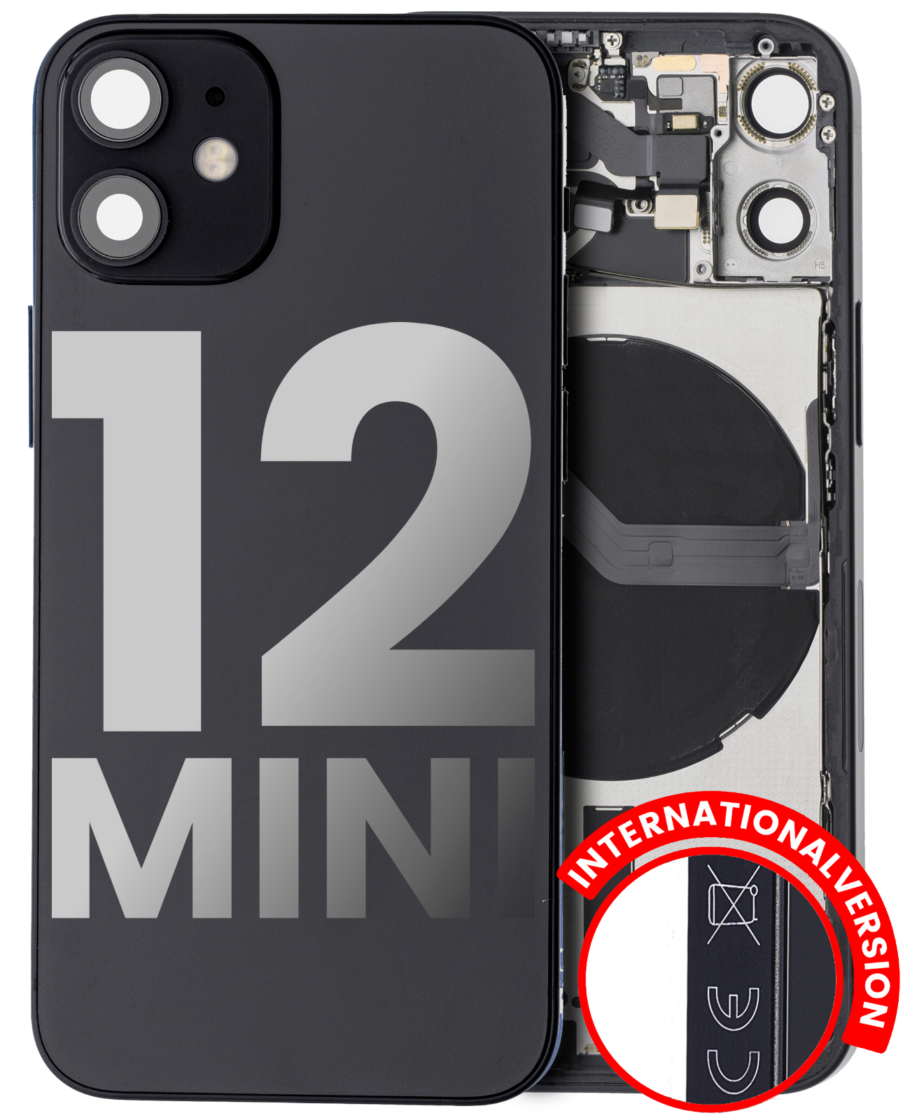 iPhone 12 Mini Back Cover Housing With Parts Assembly (With Side Keys & Charging Port)
