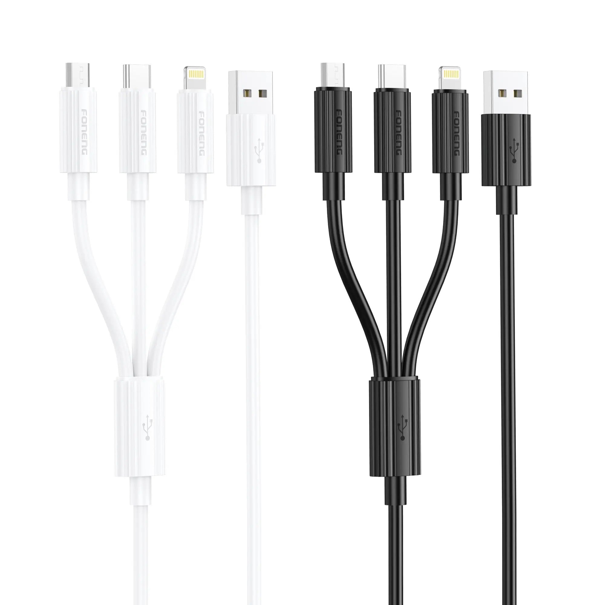 Foneng XS07 3 In 1 Charging Cable 1.2m 2.4a Type C/micro/iPhone