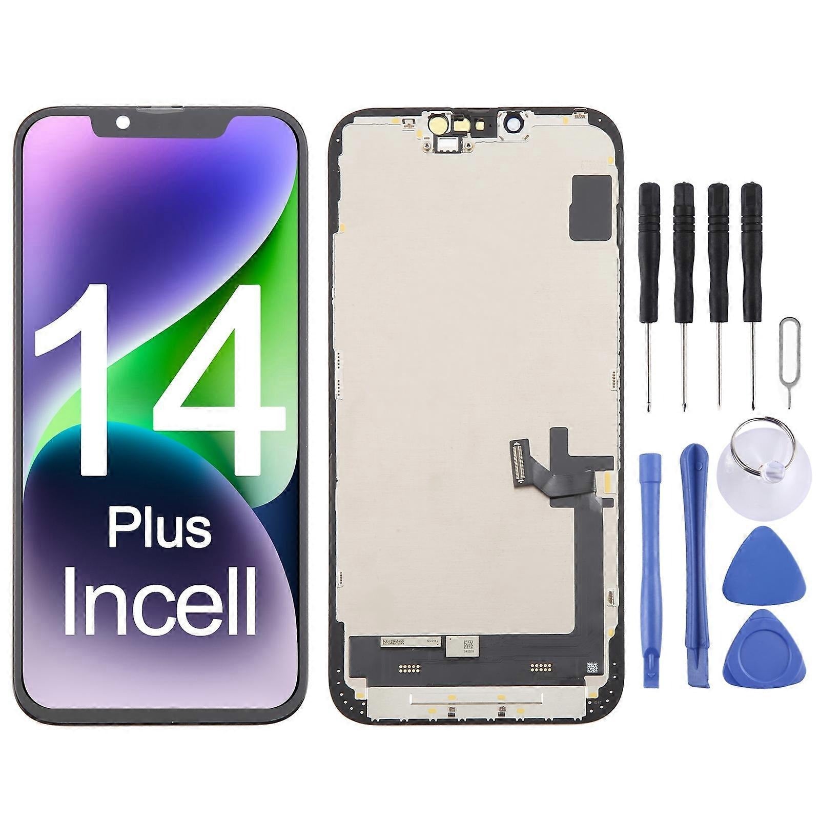 iPhone 14+ In-Cell GX with Digitizer Full Assembly, Replacement Display with Repair Tools