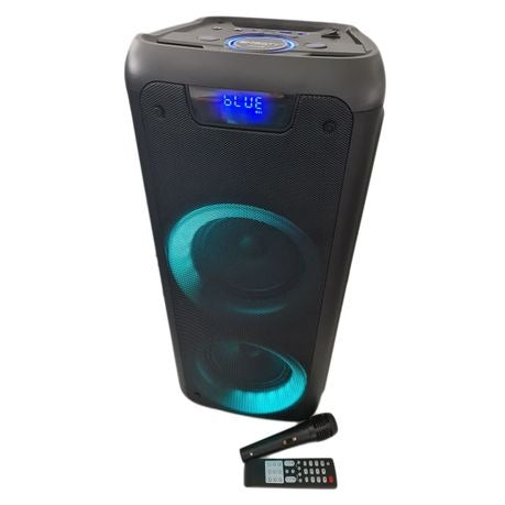 Wireless Portable Bluetooth Boom-Box Speaker with Remote Control, LED Display