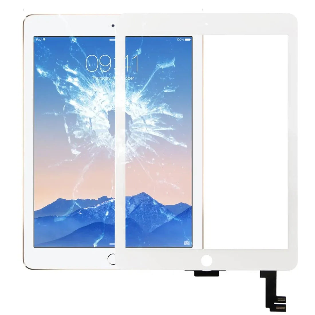 iPad Air 2/6 White Touch Screen Digitizer Replacement