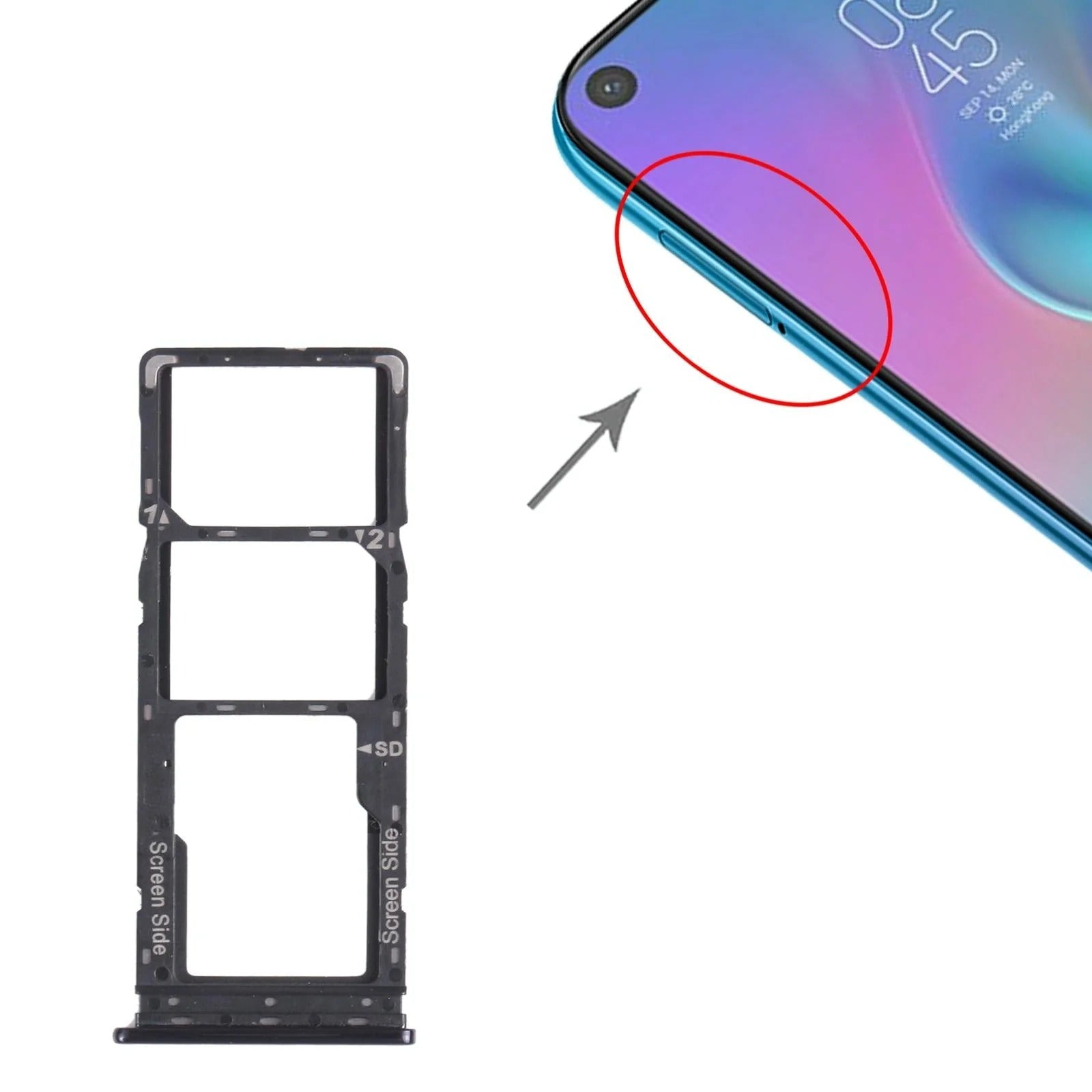 Tecno Camon 12 Air CC6 SIM & SD Card Tray