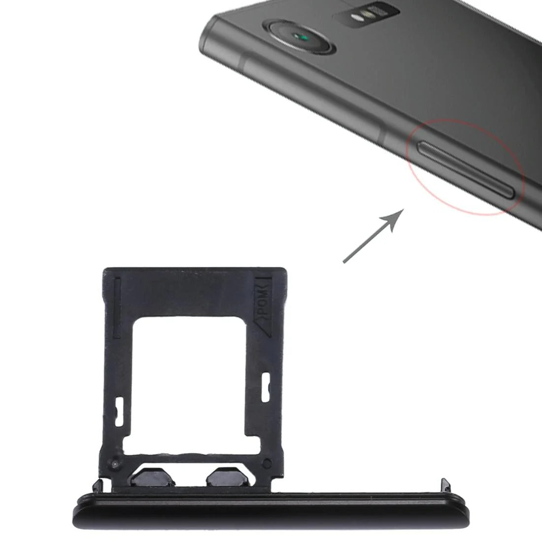 Sony Xperia XZ1 SIM & Micro SD Card Tray - Black