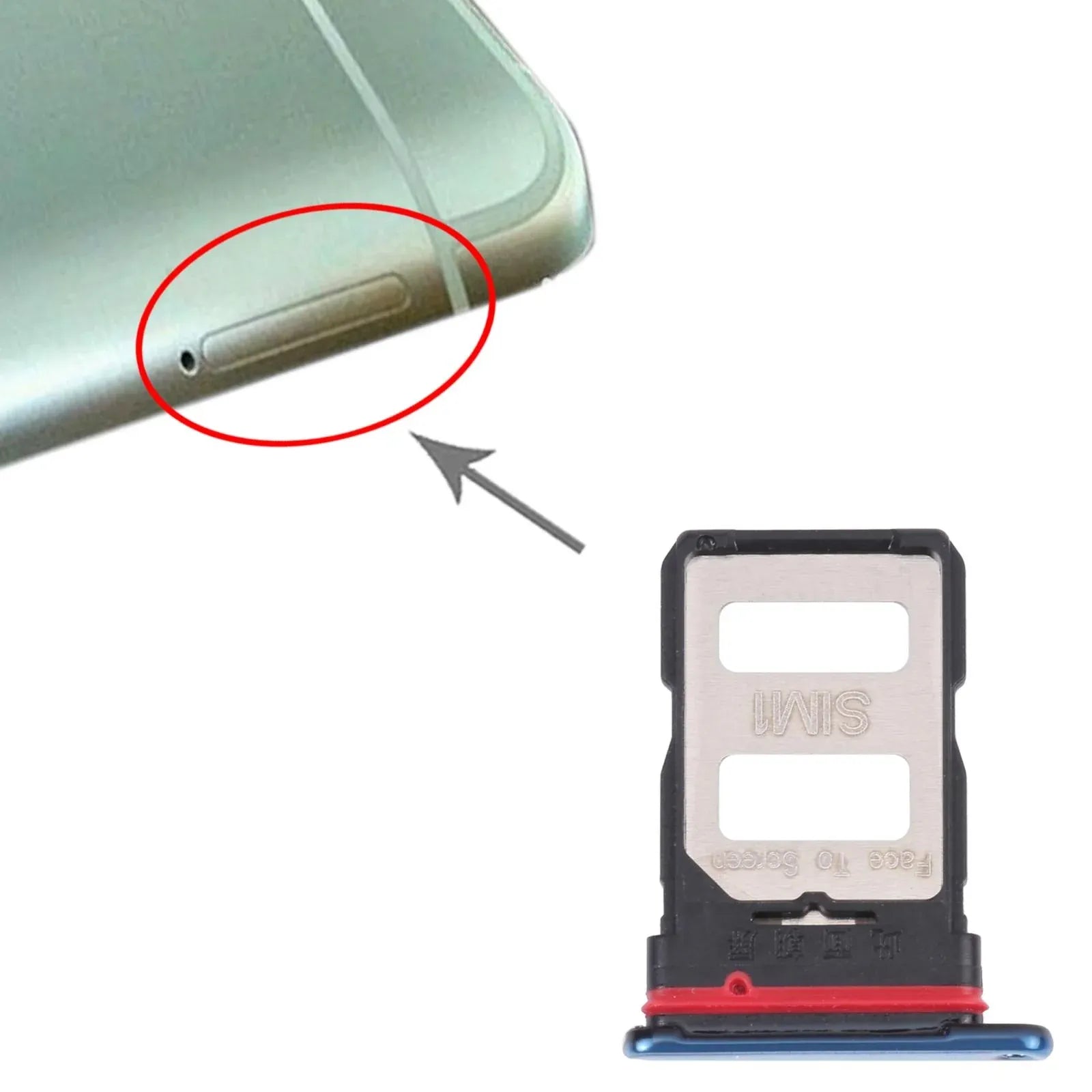 SIM Tray Blue - Redmi K40/Pro/Pro+/Poco F3/Mi 11i/X/X Pro
