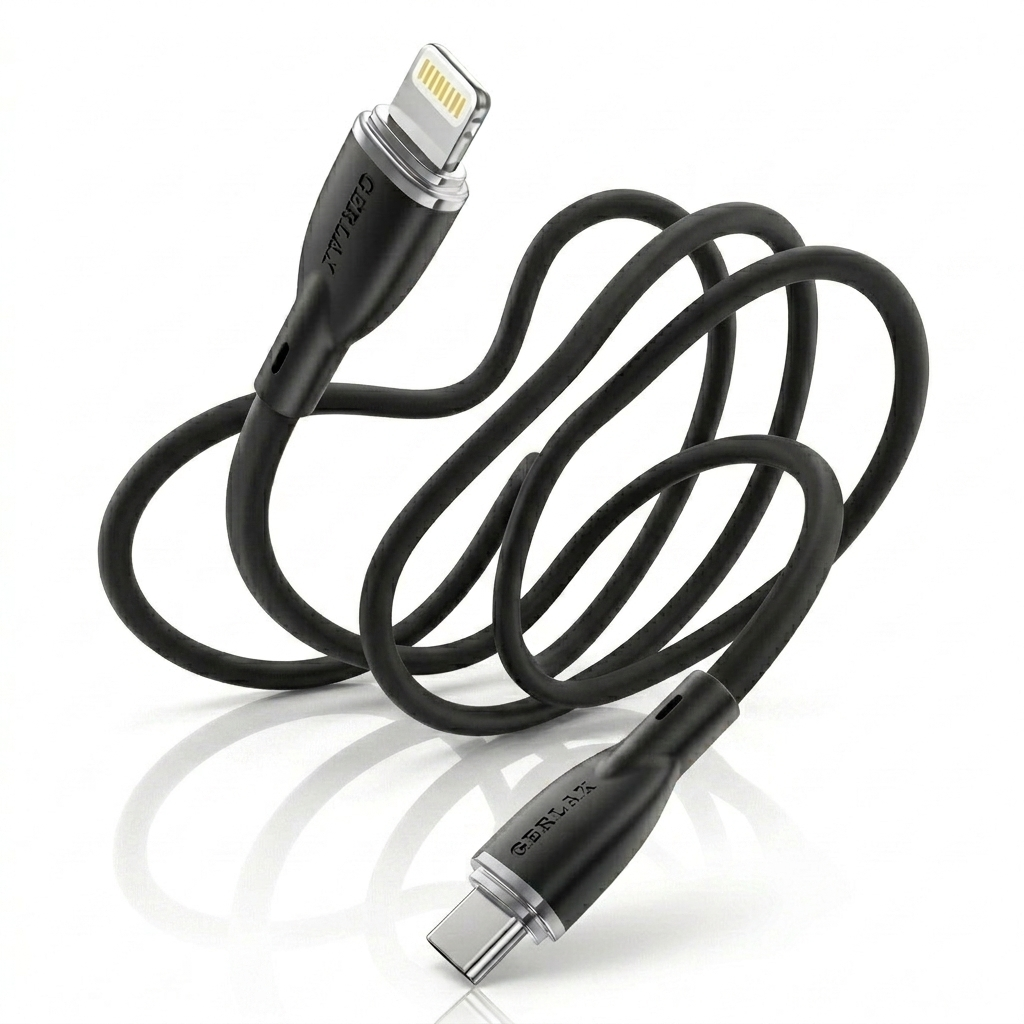 Gerlax L43PL Fast Charging Cable (1M) | USB-C to Lightning | Soft Silicone | QC 3.0 | Anti-Interference | Heavy-Duty Design