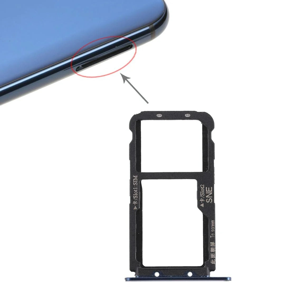 Huawei Mate 20 Lite/Maimng 7 SIM Tray (Blue)