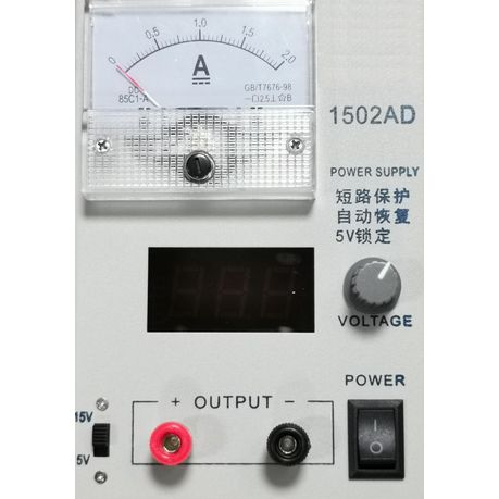 1502DS Dual Adjustable 2A 15V DC Regulated Power Supply for Portable Use
