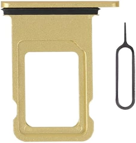 SIM Card Slot Tray Holder Replacement Compatible with iPhone 13 - Incl. SIM Pin (Single - Dual Sim Card Version) - Gold