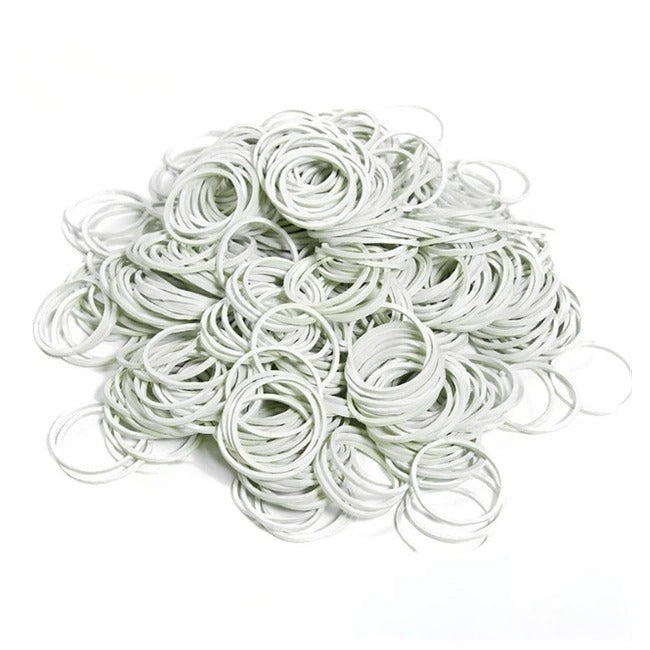 Yellow & White Rubber Bands Natural Elastic Bands Heavy Duty Strong Elastic Bands Thick 100g Rubber Band Stretchable Rubber Bands Assorted Sizes 20mm for Home School Office Money Bands