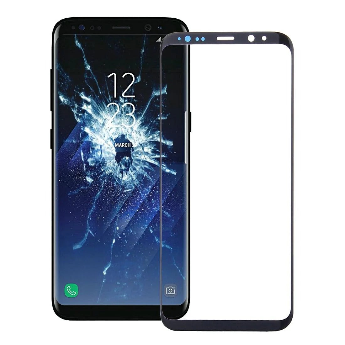 Samsung Galaxy S8+ Front Glass Lens with OCA Adhesive