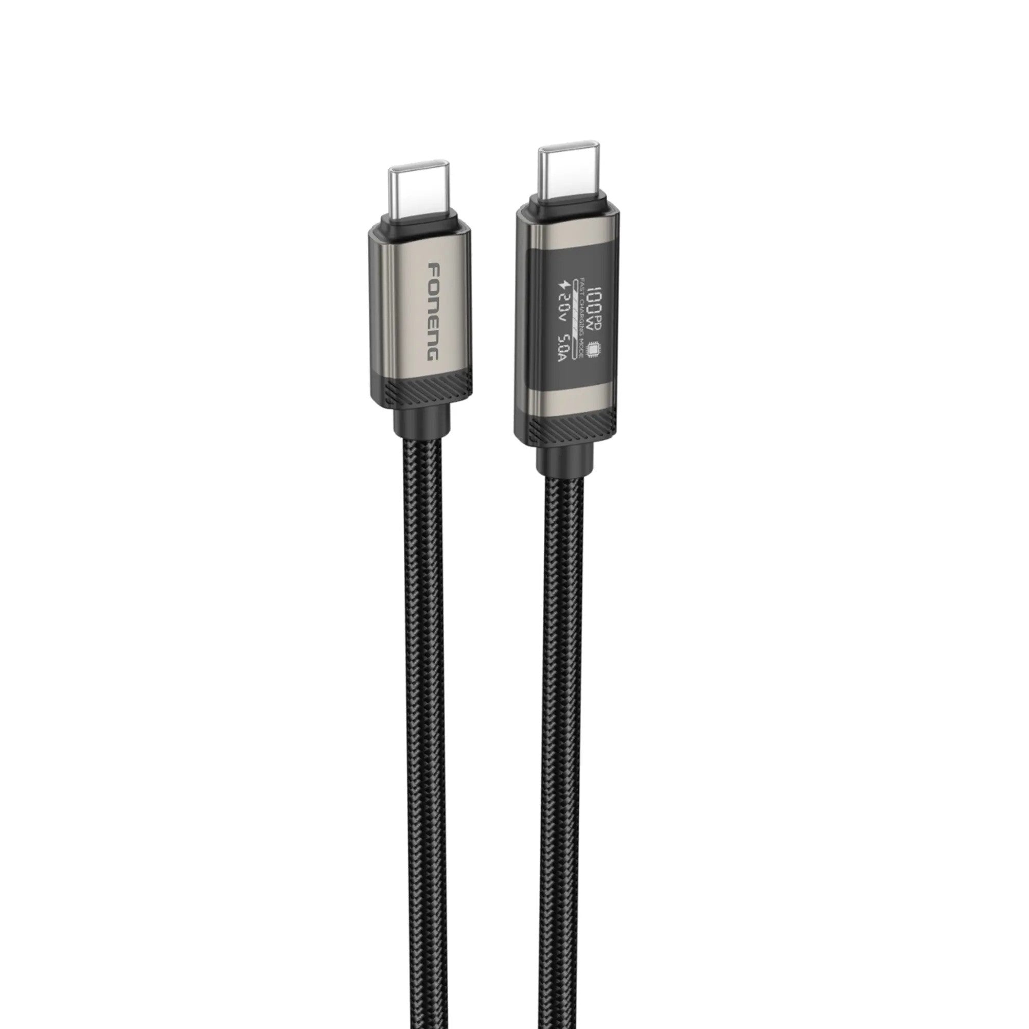 FONENG X122 1.2M Type-C to Type-C / Lightning to Type-C Braided Cable PD100W