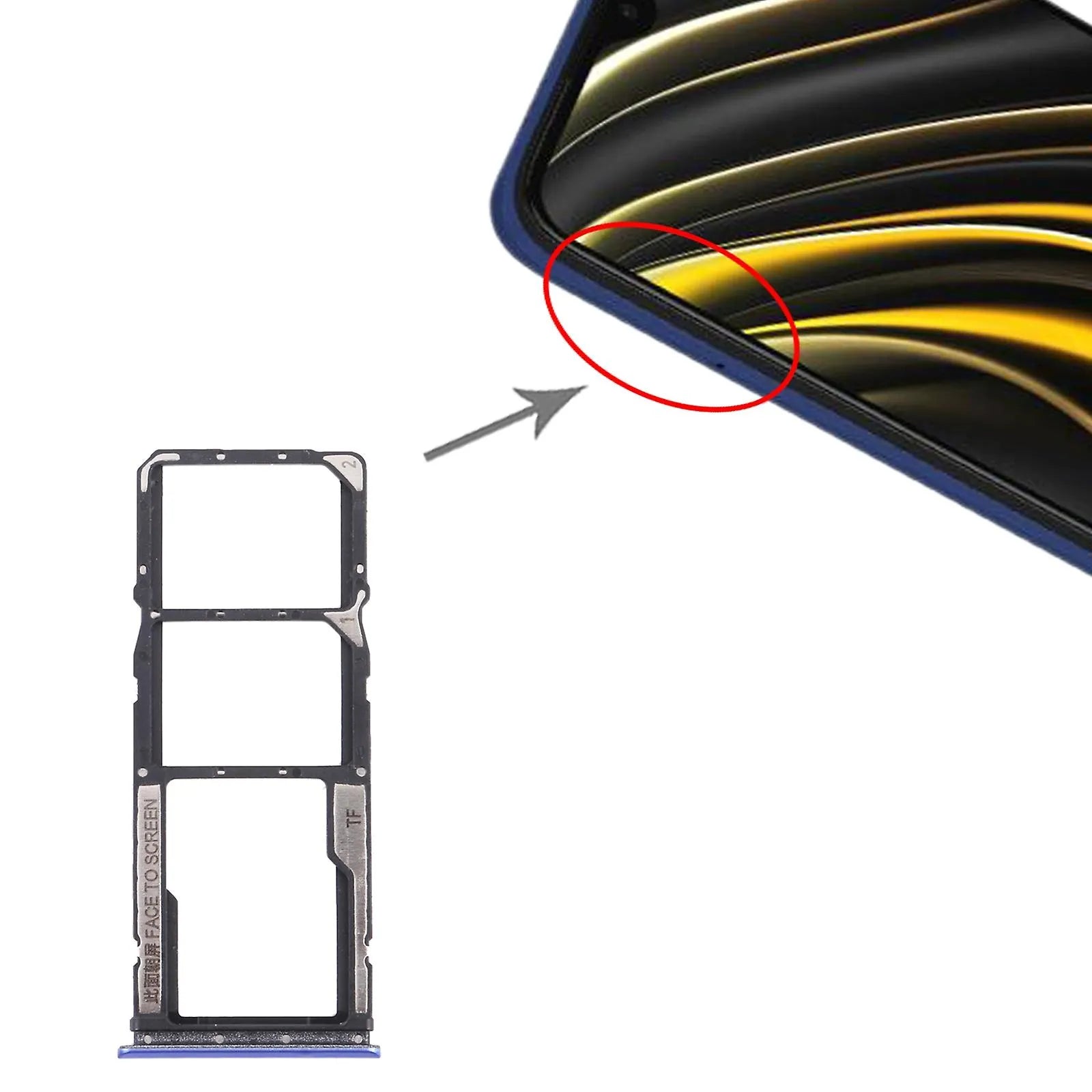 Tray + Micro SD Card Tray for Xiaomi Poco M3
