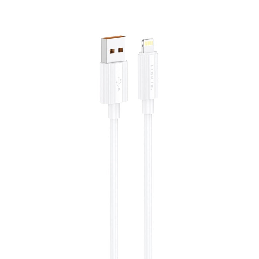 FONENG XS01 USB to Type-C-Lightning-Micro Fast Charging Cable (3A, 1 Meter, OD4.0 Thick Wire) - USB to Lightning
