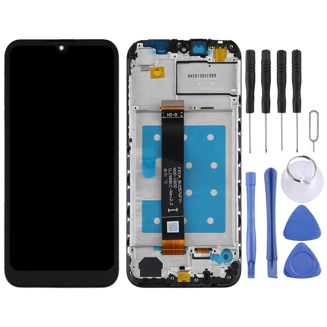 Huawei Y5 (2019) Black LCD Screen & Digitizer with Frame