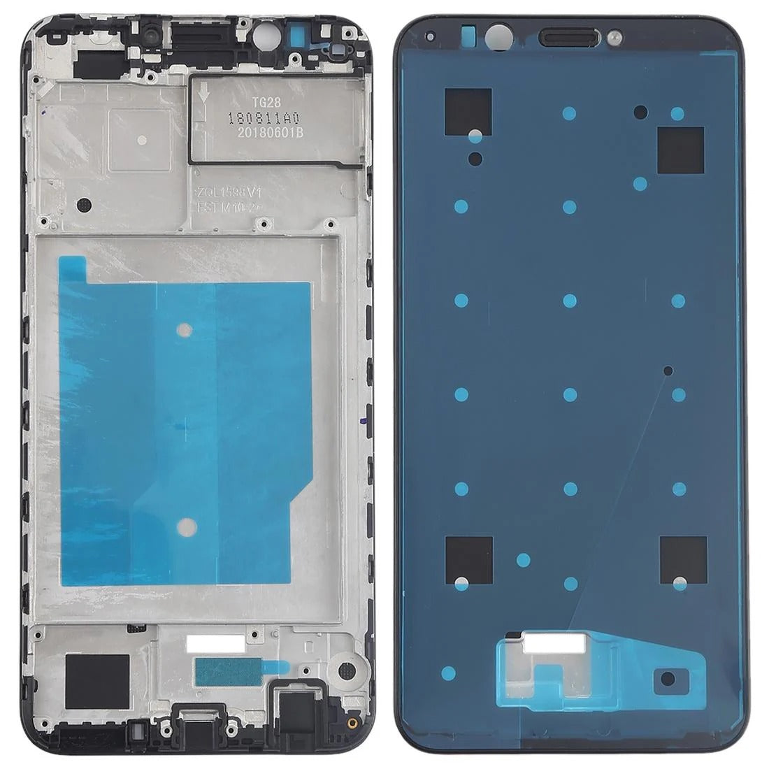 Huawei Y7 (2018) Black LCD Frame Bezel - Front Housing