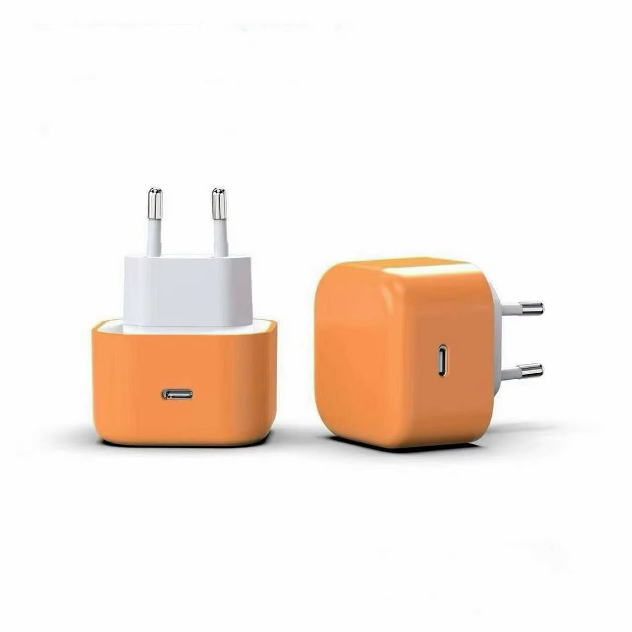 40W USB-C Fast Charger with USB-C to USB-C Braided Cable, Type-C Wall Power Adapter, Fast Charging for Samsung Galaxy, iPhone 15/16 Series, Google Pixel, Huawei, Xiaomi & USB-C Devices (Orange)