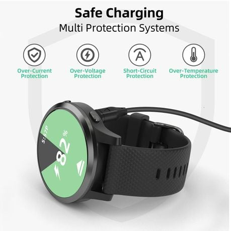 Magnetic Charging compatible with Garmin Smartwatch, 1m | Fast Charging, Stable Charging, Black, Type-C