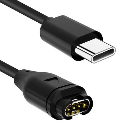Magnetic Charging compatible with Garmin Smartwatch, 1m | Fast Charging, Stable Charging, Black, Type-C