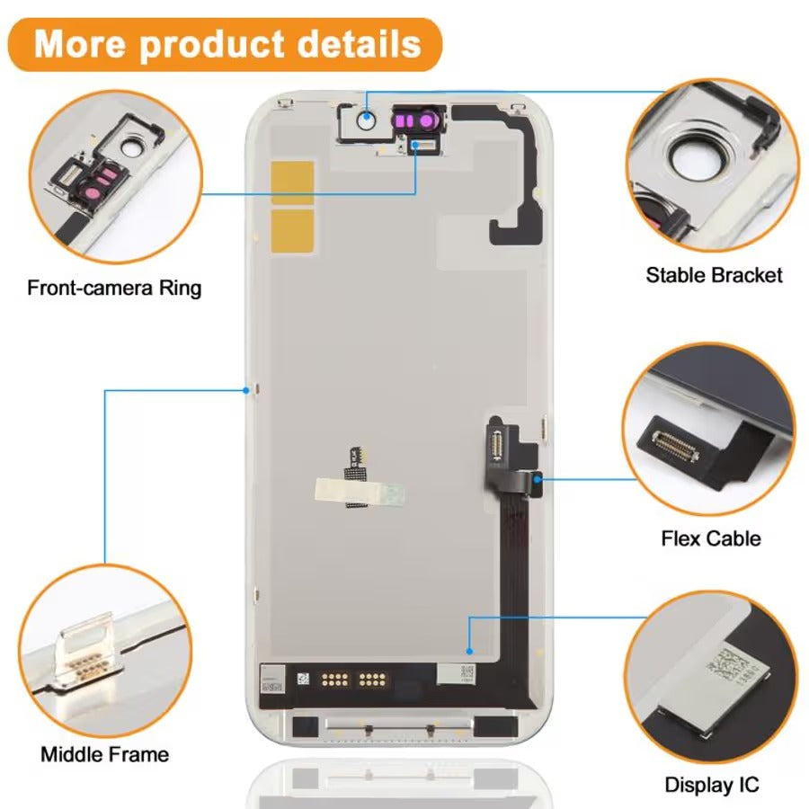 OLED Screen Replacement Compatible With iPhone 17 Premium Quality Display with Touch Digitizer
