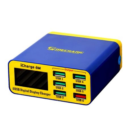 Mechanic iCharge 6M 6-Port USB Charger with Fast Charge EU Plug