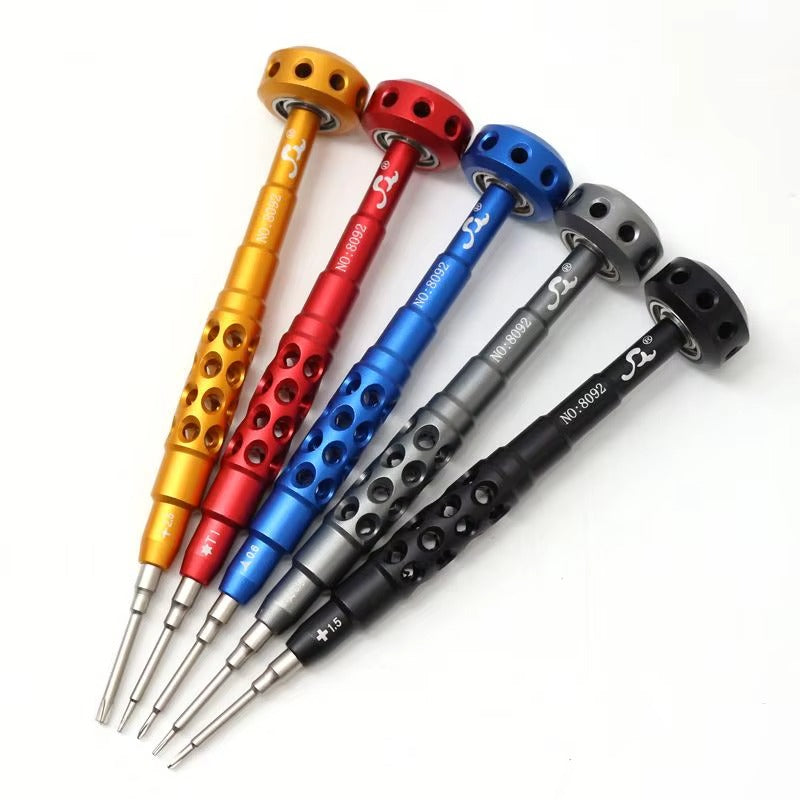Precision Screwdriver Set for iPhone Android Repair | 5-Piece Kit, Large Model Marks, Colour-Coded Handles, Aluminium Body, Phone Maintenance