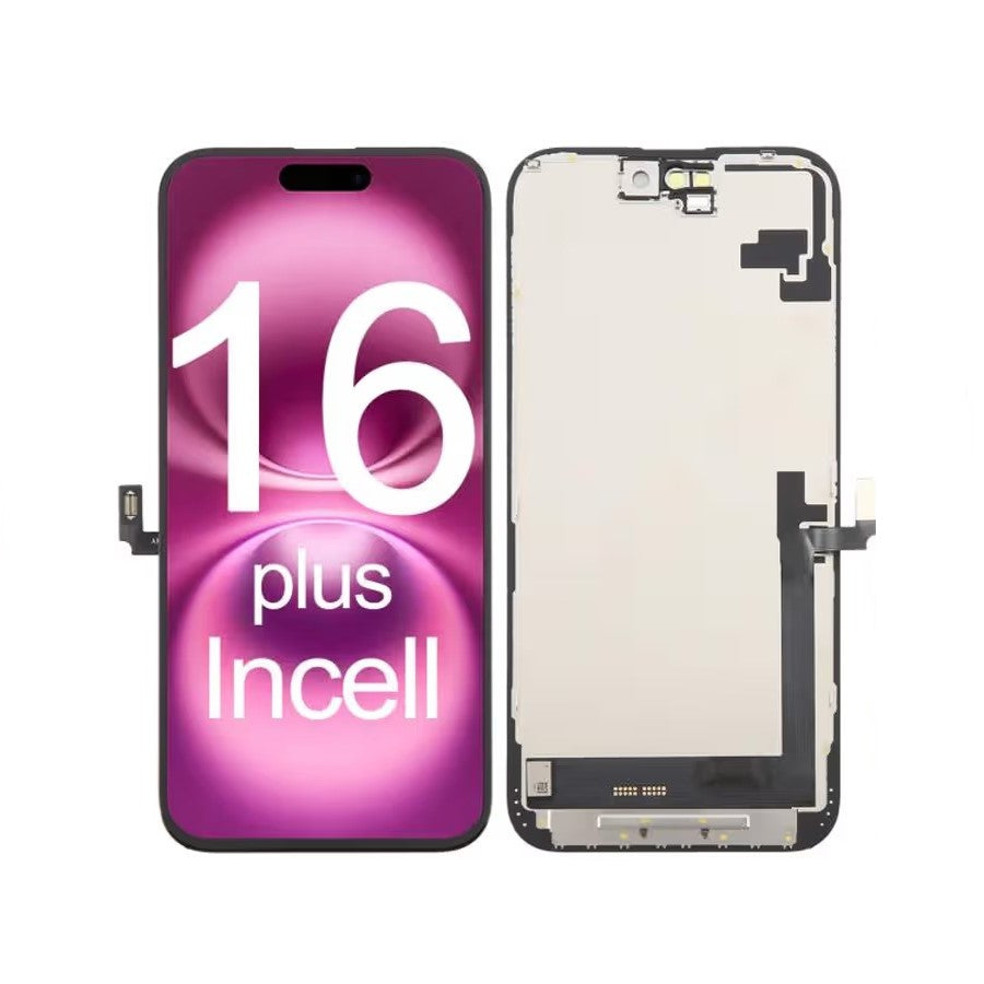 Global Tech Parts LCD Screen and Digitizer Assembly for iPhone 16+, HD Incell Display Replacement