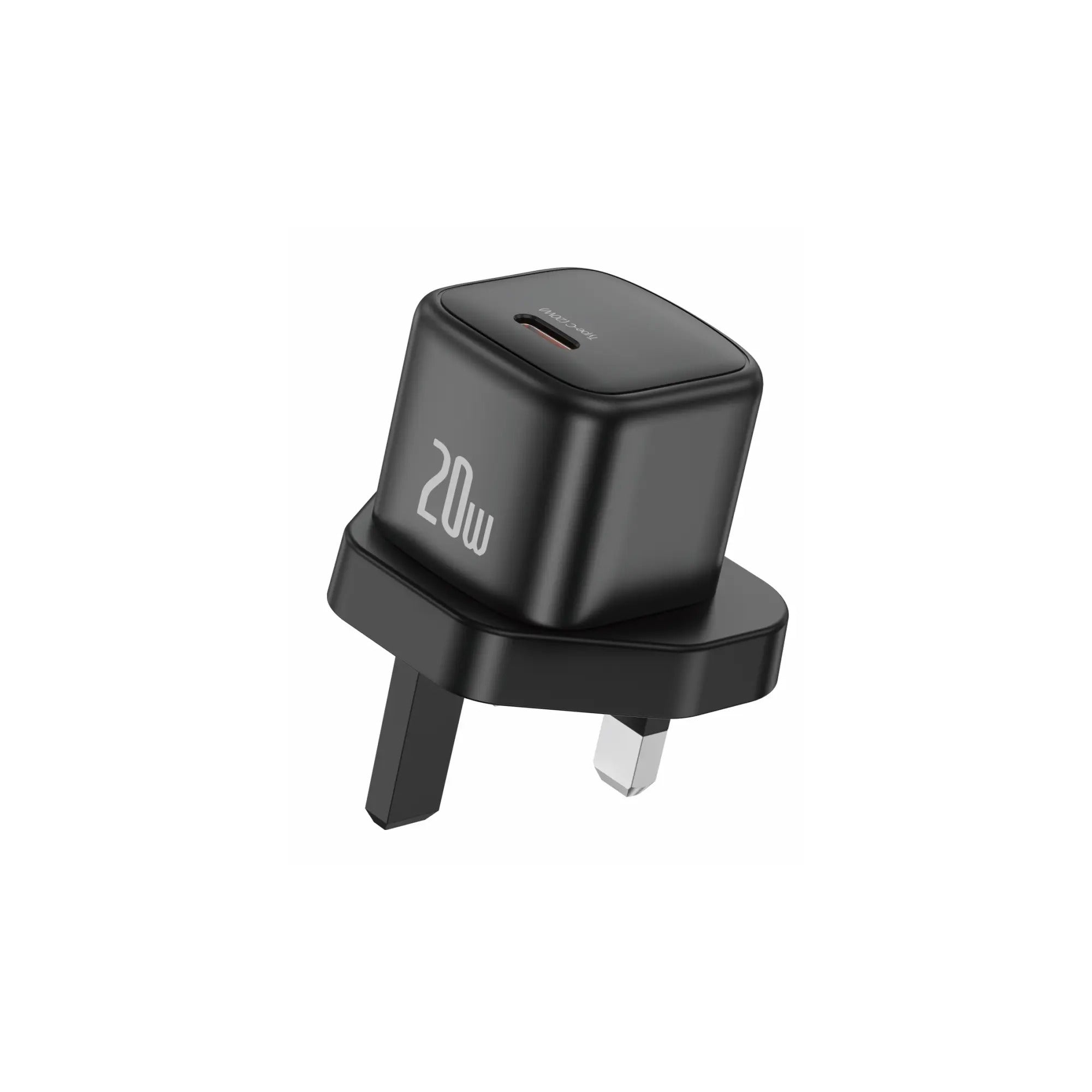 FONENG Cube-EU 20W GaN Fast Charger, Compact USB-C Wall Charger for Compatible Smartphones, Tablets and USB Devices