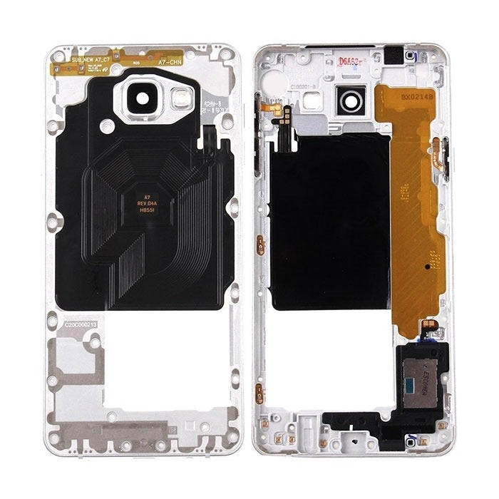 Samsung Galaxy A7 (2016) A710 Silver Middle Frame Bezel