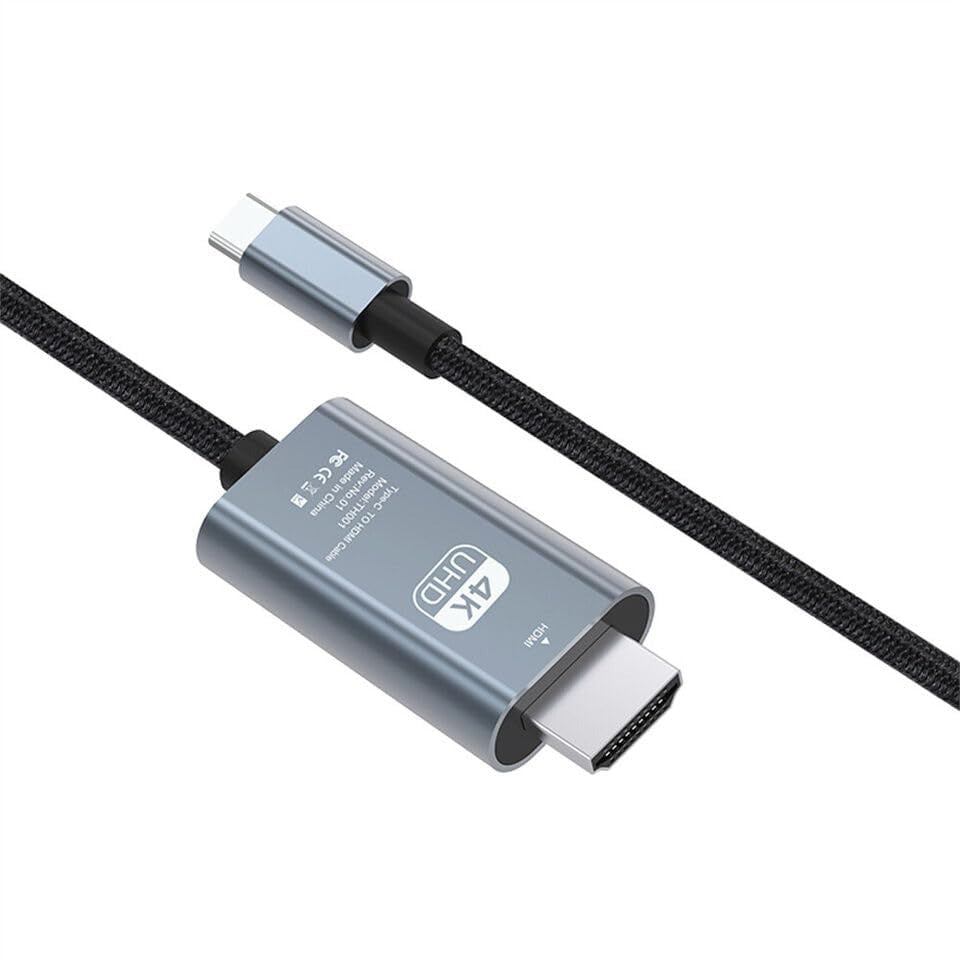 USB C to HDMI Cable Adapter High Resolution 4K at 60Hz HDMI Output Converter for USB Type-C Devices