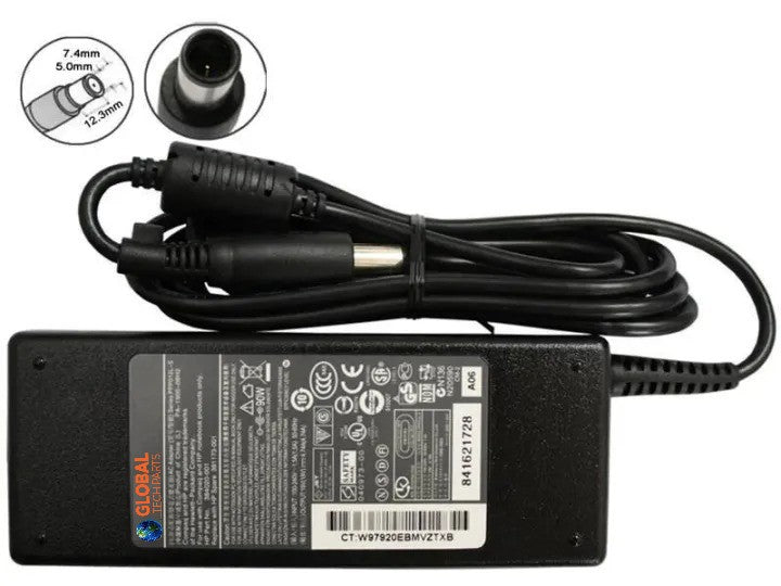 HP Laptop Charger 19V 4.74A 90W STANDARD PIN (Big Pin) 7.4mm X 5.0mm + With Centre Pin