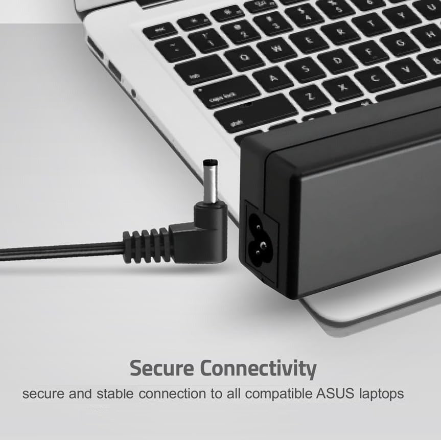 Replacement Laptop Charger compatible with ASUS, 19V 4.74A Power Supply, 5.5mm x 2.5mm Connector, Includes Power Cable
