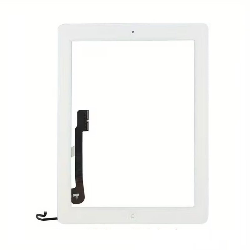 Touch Screen Digitizer Replacement compatible with Apple iPad 4, A1458, A1459, A1460, Black and White