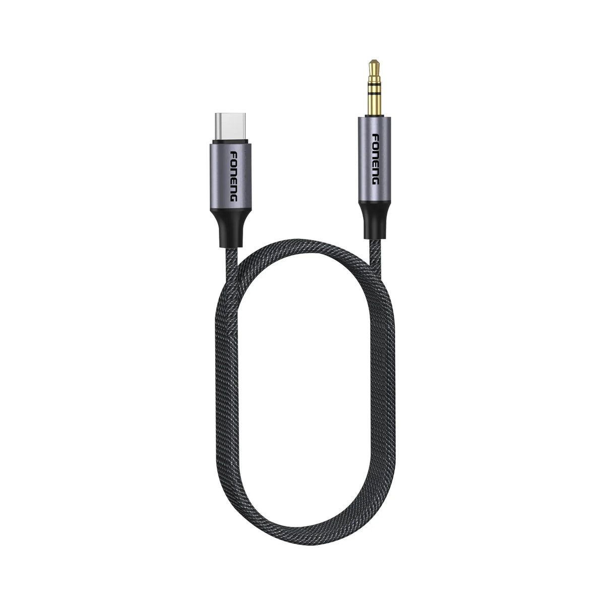 BM31 1M Metal AUX Audio Cable | Type-C to 3.5mm Male Type-C | Braided Cable with Smart IC