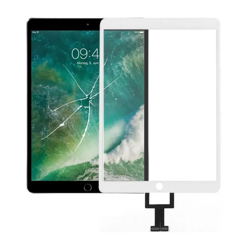 Touch Screen Digitizer Replacement compatible with iPad Pro 10.5 inch, No Touch ID, Black and White, for A1701, A1709, A1852