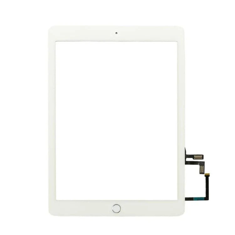 Touch Screen Digitizer Replacement compatible with Apple iPad 5th Generation (A1822, A1823) 9.7", with Home Button (No TouchID), Black and White