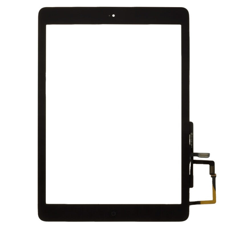 Touch Screen Digitizer Replacement compatible with iPad Air 9.7", (A1474, A1475), with Home Button, Black and White