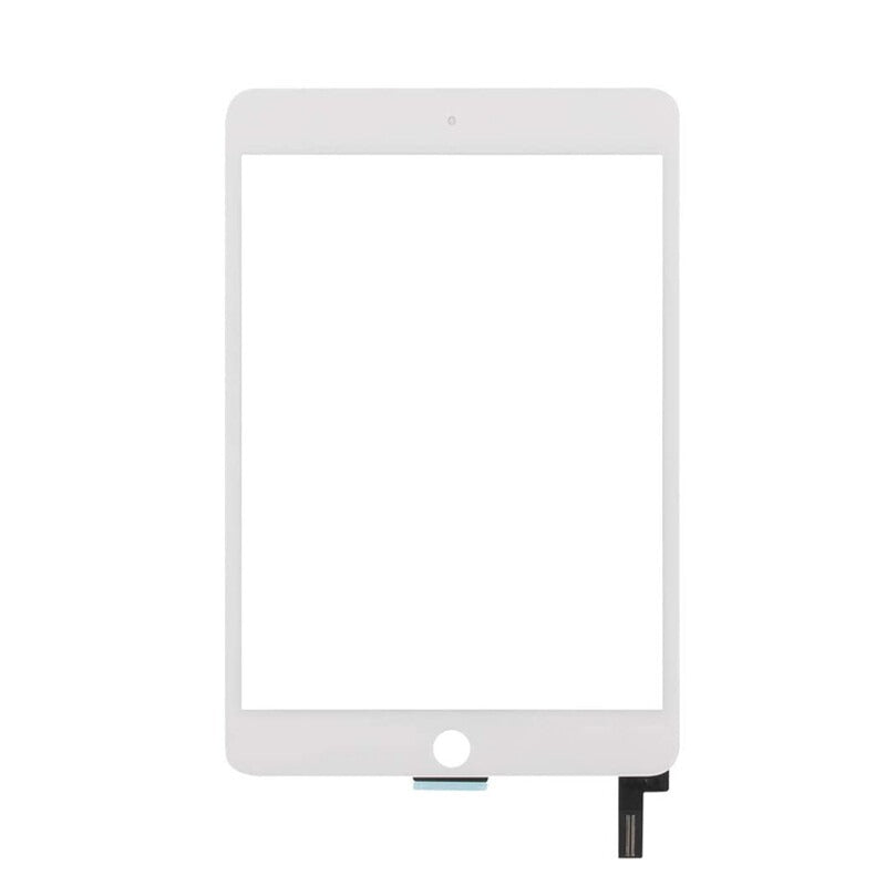 Touch Screen Digitizer Replacement compatible with iPad Mini 4 (A1538, A1550), 7.9 Inch, with Home Button, No Touch ID, Black and White