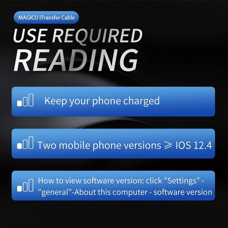 Magico Type-C to Lightning iTransfer Cable for iPhone Android Photo Record Data Migration