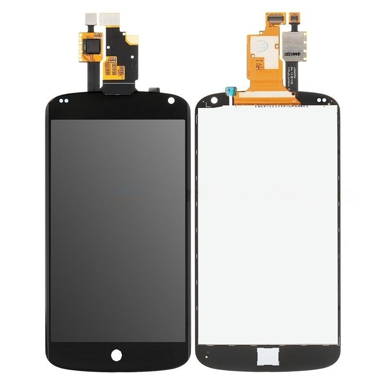 LCD with Touch Screen for LG Nexus 4 E960 - Black (display glass combo folder)