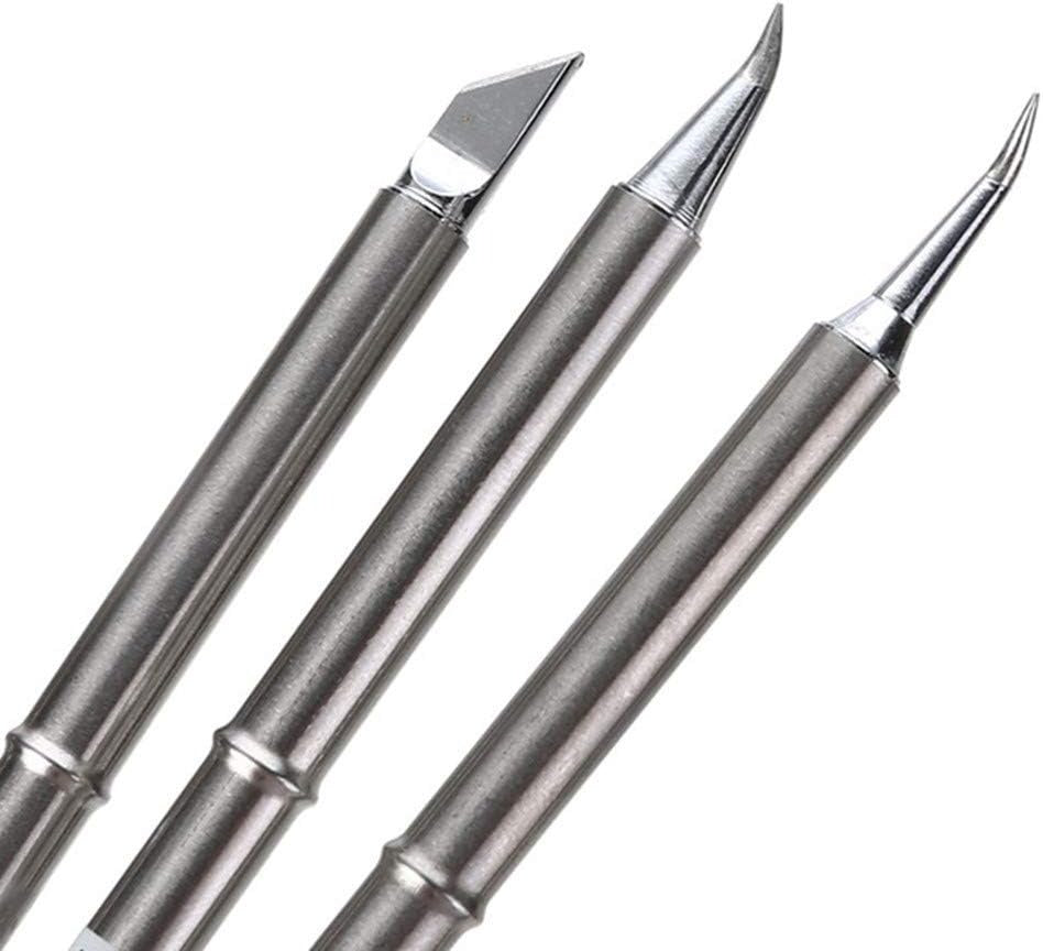 Soldering Iron Tips T12 Electrical Solder Tip Kits for Micro Electric Soldering Station, Small Pencil Soldering Iron, Mini Solder Pen Accessory (T15-J02/JL02/KR, 3Pcs)