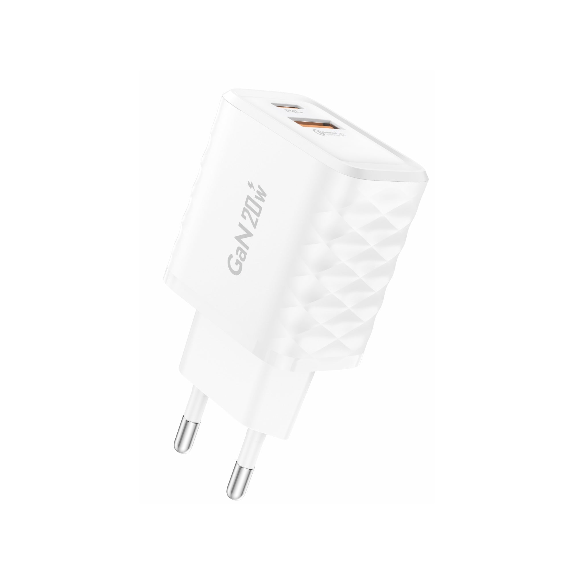 USB-C Fast Charging Adapter 20Watt With USB-A + USB-C Port - Type-C To Type-C