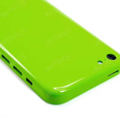 Back Housing Cover with SIM Card Tray & Side Keys & Camera Lens for iPhone 5c (Green)