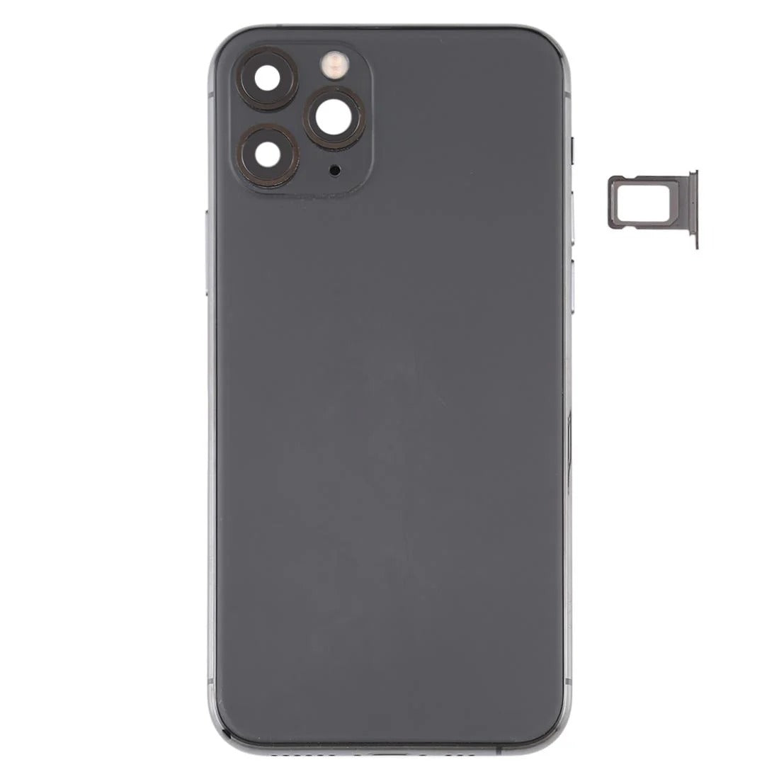iPhone 11 Pro Max Back Cover Housing With Parts Assembly (With Side Keys & Charging Port)