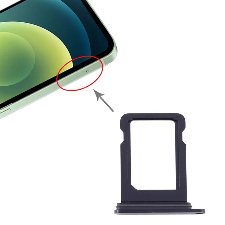 iPhone 12 MINI SIM Card Tray, Black - Replacement Part
