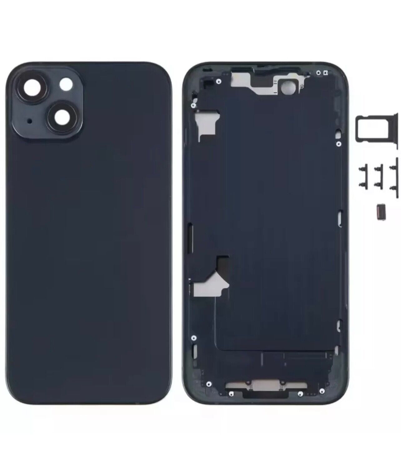 iPhone 14 Back Cover Housing With Parts Assembly (With Side Keys & Charging Port)