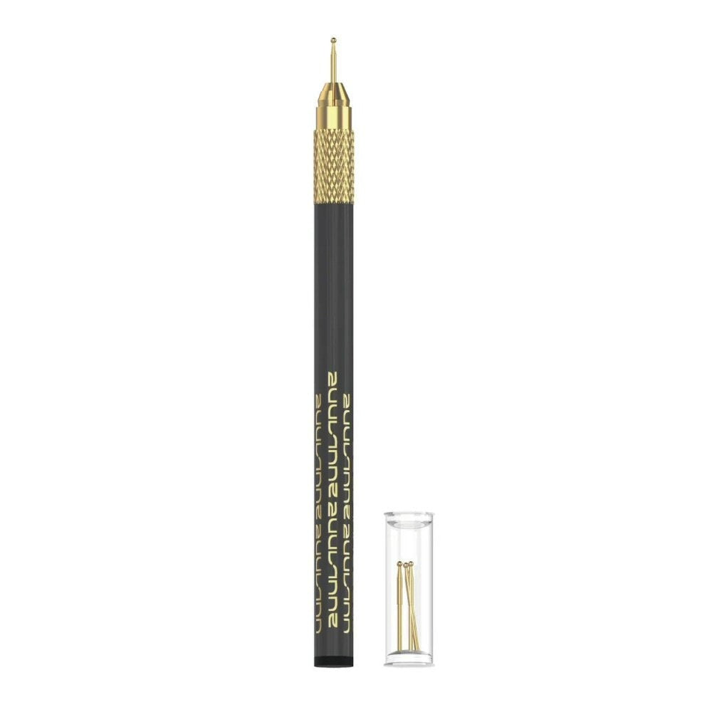 2UUL DA12 MicroFix Precision Hook Tool, Black and Gold, Carbon Fiber Handle with Metal Tip, 15cm, Professional Electronics PCB Cleaning Kit with Replacement Tips
