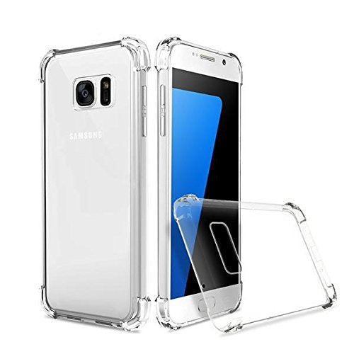 Clear Case for Samsung Galaxy S Series, Crystal Transparent Shock-Absorbent Protective Cover with Reinforced Corners