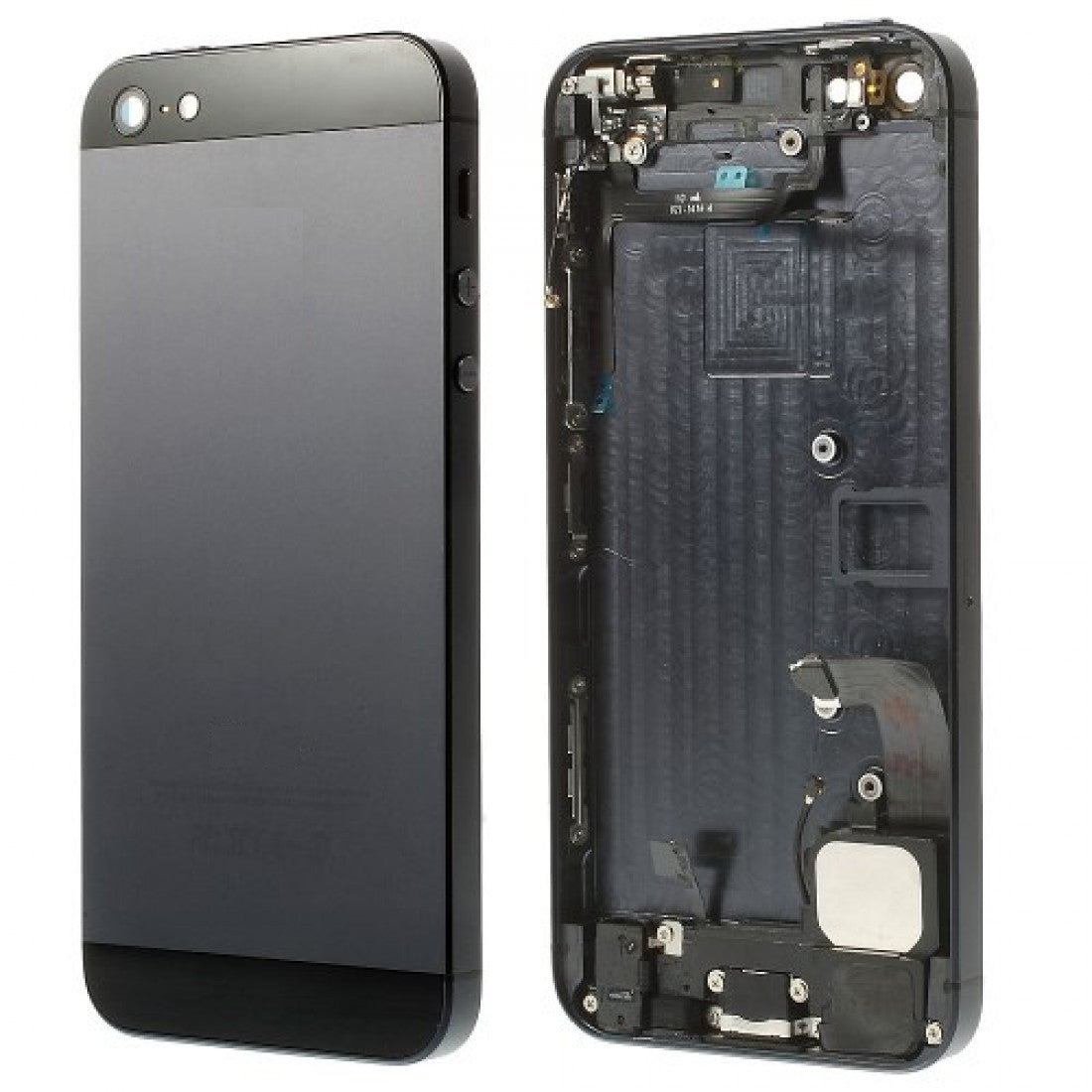 iPhone 5s Back Housing Cover with SIM Card Tray & Side Keys & Camera Lens (Black)