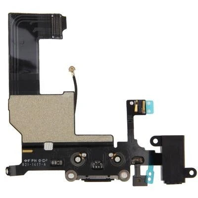 iPhone 5 Black Charging Port & Headphone Jack Flex Cable